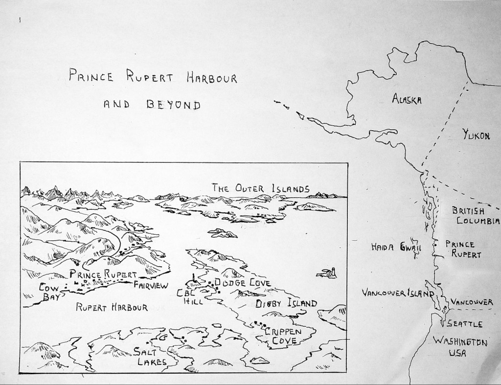 Map of Prince Rupert Harbour and beyond